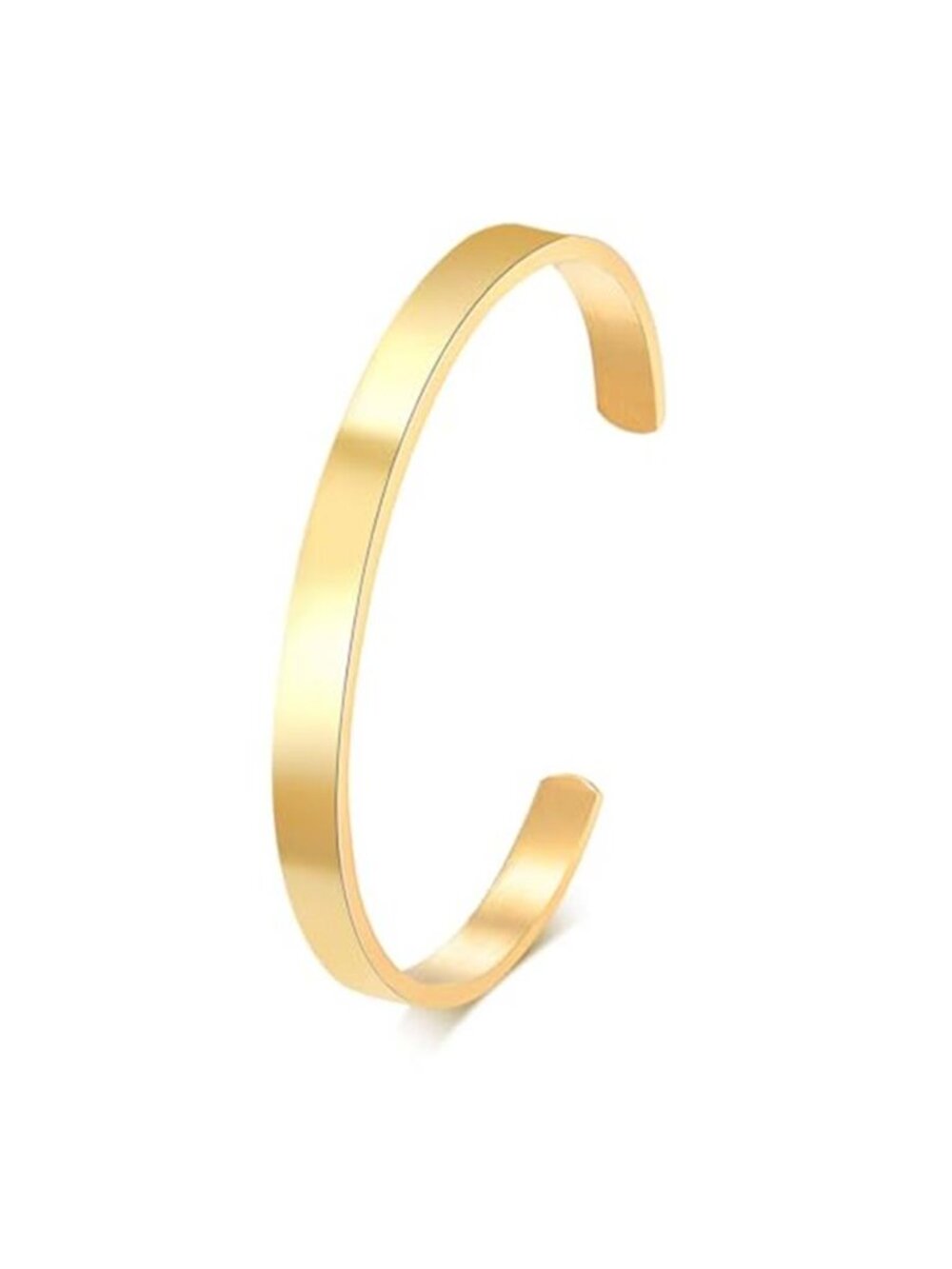 Mens Stainless Cuff Bracelet Adjustable Bangle Minimalist Waterproof Jewelry
